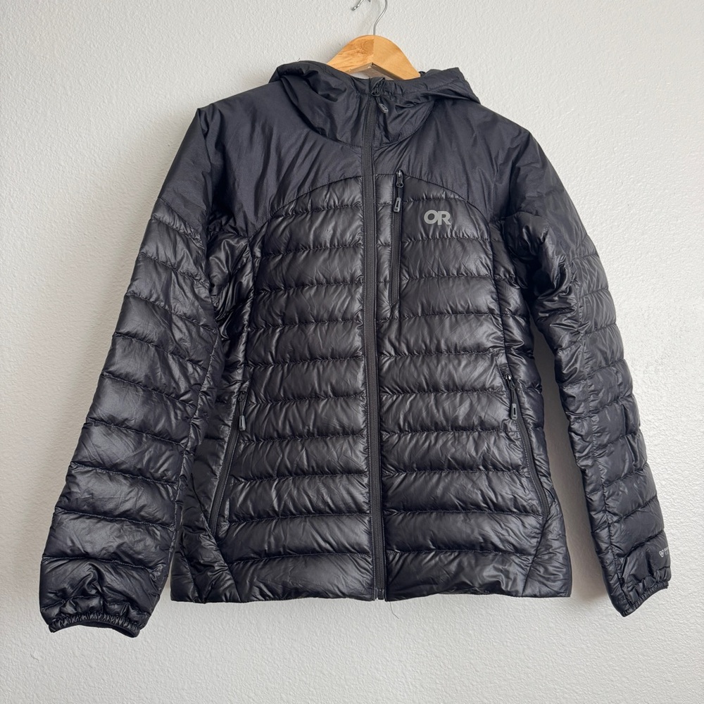 Outdoor Research Helium Down Hooded Jacket Sz Med
